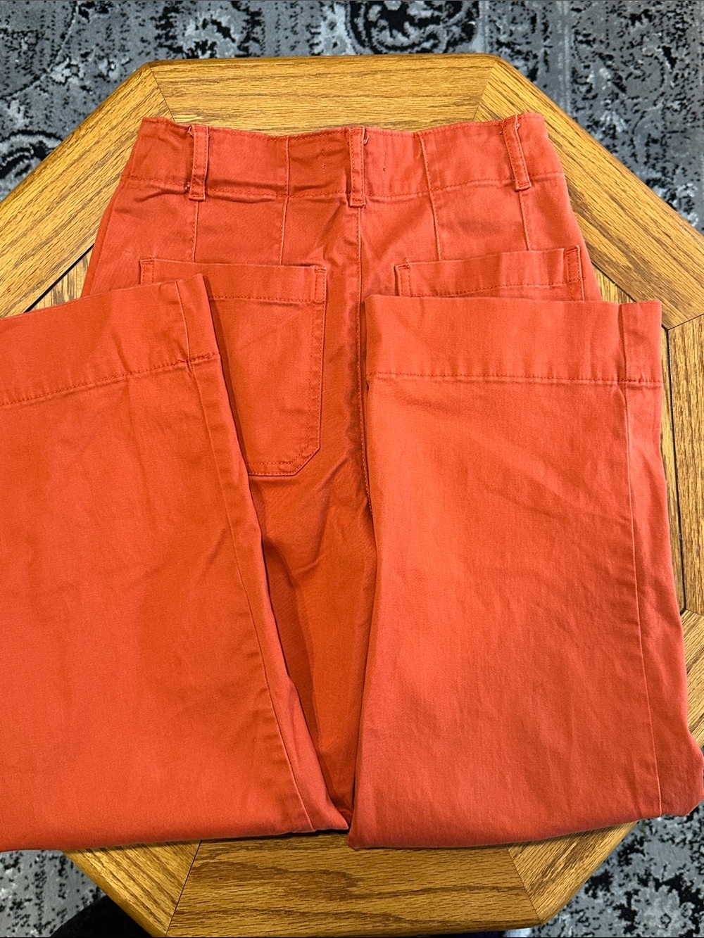*BAGATELLE COLLECTION* Rust Orange High-Rise Wide Leg Pants Size 4 - Picture 6 of 7